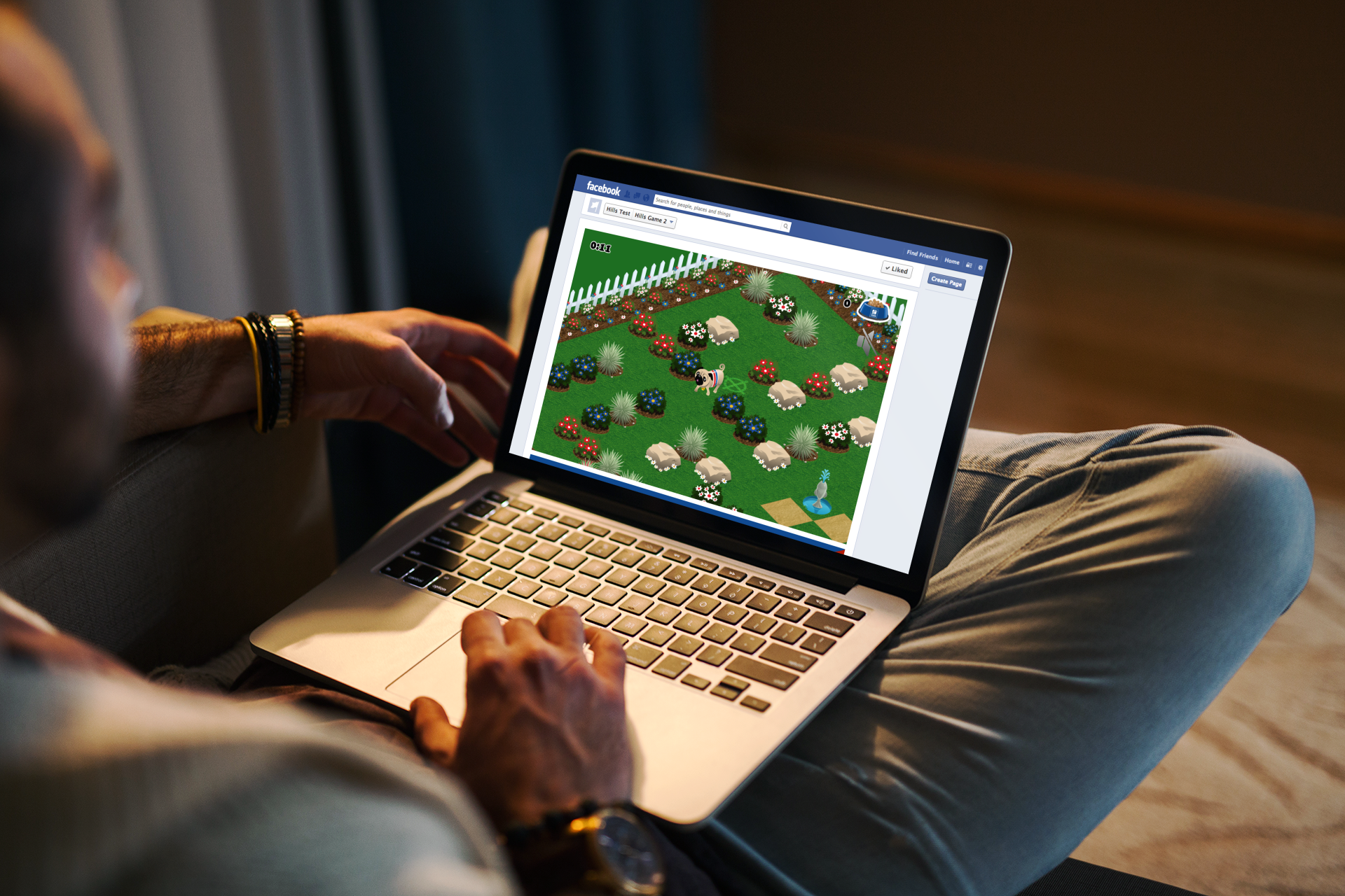 Kibble Quest game displayed on a laptop